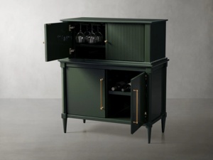 R American Retro Solid Wood Wine Cabinet, Lemari Peralatan Makan, Lemari Anggur Mewah untuk Ruang Villa, Lemari Penyimpanan Gaya Prancis - Product Image 2