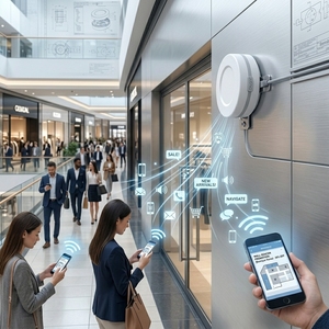 Balise STiE5 de type plafond, programmable UUID/<span class=keywords><strong>UID</strong></span>/URL, accélération 3 axes intégrée, BLE5.0, compatible iBeacon et Eddystone - Product Image 1