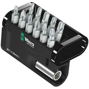 WERA - 05057424001 Jeu d'embouts métalliques (12 pièces) -EAN 4013288179883 INSERTS POUR VISSER LES EMBOUTS DE VISSAGE - Product Image 1