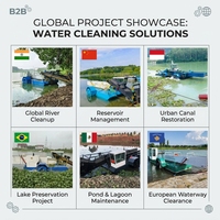 Récolteuse d'algues aquatiques à prix d'usine, machine de récolte d'algues alligator pour étangs aquacoles