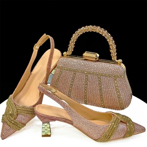 <span class=keywords><strong>Sandales</strong></span> à talons épais incrustées de diamants, design italien personnalisé 2026, avec sac de soirée en strass, <span class=keywords><strong>sandales</strong></span> à talons hauts pour femmes - Product Image 1