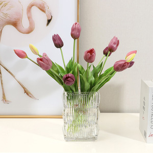 Bunga Tulip Artifisial Grosir Kelas Atas, Dekorasi Meja Ruang Tamu Rumah, <span class=keywords><strong>Bonsai</strong></span> Bunga Berbentuk Timbul - Product Image 4