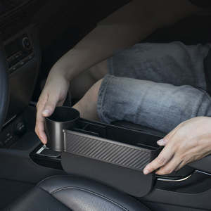 Precios de venta directos de fábrica, caja de almacenamiento organizadora de relleno de espacio lateral de asiento de vehículo de coche ajustable portátil de moda