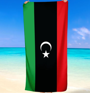 Toalla de <span class=keywords><strong>playa</strong></span> de microfibra Diseño de la bandera de Guinea-Bissau Toalla de baño de acuarela Manta absorbente de secado rápido Sin arena - Product Image 3