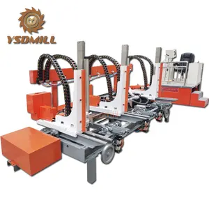 Yüksek kalite otomatik bant Sawmills için ahşap kesme Cnc Log arabası makinesi