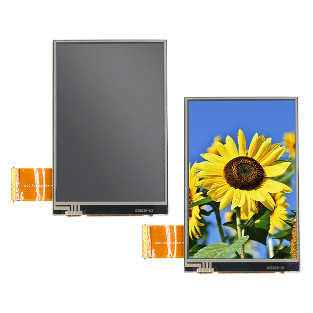 Wholesale 3.5 Inch 320x480 Touch LCD Screen Portrait with RGB/CPU Interface 51pins Resistive