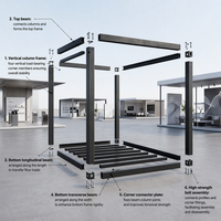 Structure Modulaire Personnalisée en Acier Galvanisé pour Conteneur de 20 pieds, Emballage Plat, pour Entrepôt Extérieur, Dortoir, Atelier