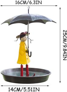 Mangeoire décorative en métal Petdom pour oiseaux, distributeur de graines extérieur suspendu en forme de parapluie pour animaux de compagnie - Product Image 2