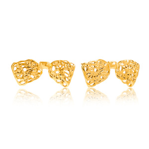 <b>Stud</b> <b>Earrings</b> Bowknot 18K Stainless Steel Lace Openwork Design Everyday Wear Jewelry - Product Image 5