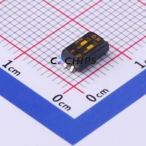 DHA-02NTQR DIP Switch SMD-4P,3.7x6.1mm Switch ( Number of Switch Sections: 2 )( Lead Spacing: 1.27mm ) - Product Image 1
