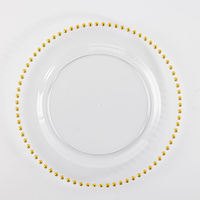 Assiettes de présentation en plastique PS transparent de qualité alimentaire, écologiques, perlées, pour mariages, fêtes et événements – Vente en gros