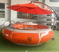 Bateau BBQ circulaire électrique en plastique de 320 cm de diamètre pour parc d'attractions