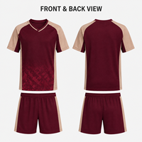 Ensemble de maillot et short de football personnalisés pour jeunes, col en V, uniforme de sublimation pour l'entraînement de football junior et les compétitions de club