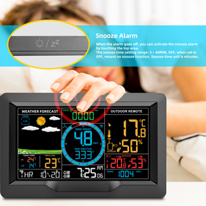 Station <span class=keywords><strong>météo</strong></span> professionnelle colorée avec prévisions de vitesse et de direction du vent et baromètre pour la maison, station <span class=keywords><strong>météo</strong></span> sans fil - Product Image 4