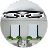 Dimmable DALI Profil Aluminium LED Lustre Circulaire Ronde En Forme D'anneau Linéaire Lampe Skyline Applique Murale LED Bar Bande
