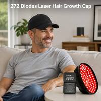 Casque laser portable à 272 diodes LLLT pour la repousse des cheveux, dispositif de thérapie capillaire à domicile pour le traitement de la chute des cheveux