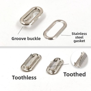 Hebilla metálica en forma de U, tipo ojal, de cobre, con técnica de chapado, para ropa, bolsos y accesorios, tipo ojo de vaca y tipo huevo - Product Image 4