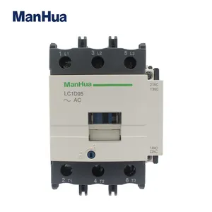 ManHua-Contactor de CA LC1-D95, tres polos con 1NO + 1NC, bloque de contacto auxiliar