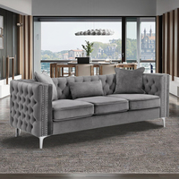 Juego de sofás con mechones de lujo de estilo moderno de alta gama superventas, sofá Seccional de muebles para el hogar de nuevo diseño para villas