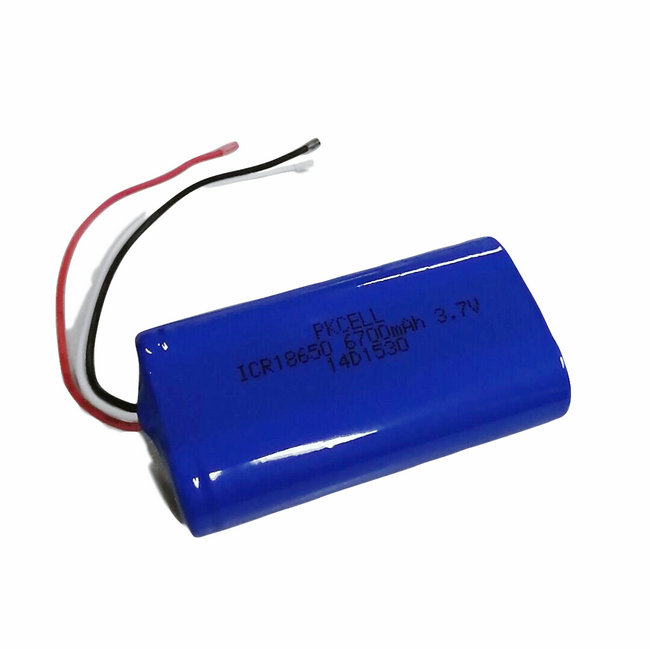 Bateria 3.7v 18650 6700mah com conector de fio e bateria de lítio pcb usado para máquinas