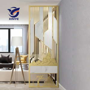 Diviseur d'écran étanche bohème en acier inoxydable plaqué or personnalisable cloisons métalliques pour bureaux salles à manger beauté - Product Image 3