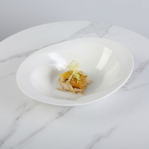 Assiette de service irrégulière en céramique HCMA en forme de <span class=keywords><strong>chapeau</strong></span> pour plats froids, fruits, pâtes, desserts, salades – Vaisselle de restaurant - Product Image 2
