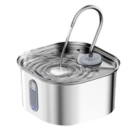 Fontaine à eau pour chats Pet Smart, alimentée par USB, en acier inoxydable, à circulation automatique, fonctionnement silencieux, grande capacité