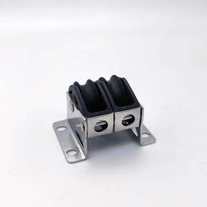 Thuyền buồm 29mm 1/8 inch Deluxe đôi thẳng đứng dẫn khối nhỏ thuyền khối phần cứng Hàng Hải ròng rọc thép không gỉ - Product Image 5