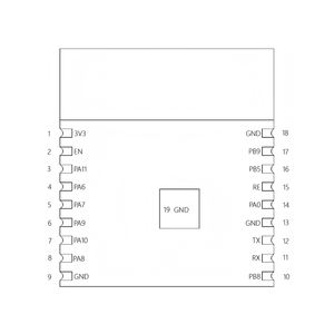 Модуль Bluetooth OEM WK882H с низким энергопотреблением, BLE5.1, 2.4G, беспроводная передача данных по Wi-Fi, режимы STA/AP/STA - Product Image 4