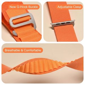 Bracelet en nylon tressé robuste pour <span class=keywords><strong>Apple</strong></span> <span class=keywords><strong>Watch</strong></span> Ultra 2 Series 10 9 8 7 6 SE, bracelet de remplacement respirant 49 mm 45 mm 44 mm - Product Image 5