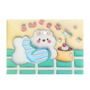 Cartella Portadocumenti A4 Trasparente con Disegno <span class=keywords><strong>di</strong></span> Ragazza Cartoonesca, Organizzatore Semplice in <span class=keywords><strong>Materiale</strong></span> PP per Documenti Scolastici - Product Image 6