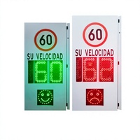Affichage d'avertissement de vitesse radar avec lumière clignotante, signalisation vocale, alimentation solaire, signalisation routière spécifique au véhicule, retour de vitesse à 3 chiffres