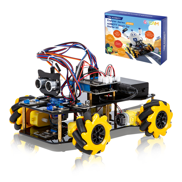 Starter Coding Learning School Children Kid Adults Stem Educational Robot Set Toy Smart With GPS DIY Robotic Car Kit for