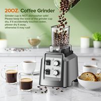Blender de cuisine Teendow HS-209D sans BPA, haute puissance 1800W, 2 en 1, avec réglage de la minuterie pour un mélange de grande capacité