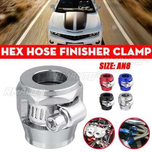 AN6 Hex <b>Hose</b> Finisher <b>Clamp</b> With Screw Band <b>Hose</b> End Cover Fitting Adapter Connector - Product Image 5