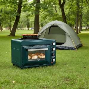 Outdoor 2 In 1 <b>Gas</b> Oven And <b>Portable</b> Camping <b>Stove</b> With Adjustable Flame Metal Construction For All Seasons Use - Product Image 2