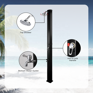 Ensemble de <span class=keywords><strong>douche</strong></span> <span class=keywords><strong>solaire</strong></span> extérieure moderne avec mélangeur, capacité de 35 L, pour utilisation en <span class=keywords><strong>piscine</strong></span> - Product Image 3