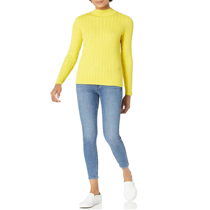 100% orientada a la exportación de moda Casual de manga larga con cuello redondo o cuello en V de nailon Casual Anti-Shrink Knitted suéteres de mujer de BD - Product Image 4