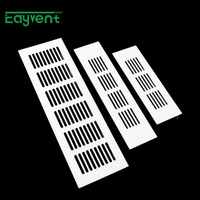 Grille d'aération rectangulaire en aluminium à haut débit d'air pour armoire, meuble à chaussures, quincaillerie de meubles de cuisine