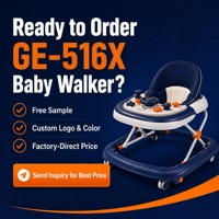 GEEN Trotteur pliant pour bébé, trotteur d'apprentissage assis-debout, trotteur pousseur pour enfants 4 en 1