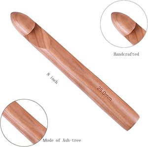 Ganchillo grande de bambú <span class=keywords><strong>gigante</strong></span> grueso, 15mm, 20mm, 25mm, gancho trenzado de hilo, <span class=keywords><strong>aguja</strong></span> de bambú bordada - Product Image 5