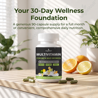Capsules multivitaminées pour adultes, hommes et femmes, complexe de fruits et légumes entiers avec probiotiques, complément multivitaminé quotidien