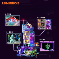 Lumibricks 17007 Lumières Série Cyberpunk Magasin de Mode Vue sur Rue Jouets à Assembler Modèle Ornement Cadeaux pour Enfants Blocs de Construction