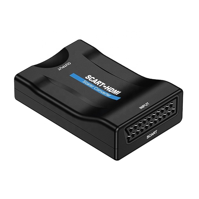 High Quality PAL/NTSC Scaler Video Audio Upscale Retro hdmi  Adapter SCART to HDMI Converter for HDTV DVD Set-top Box