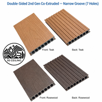 Planche de terrasse WPC ignifuge et imperméable, antidérapante, avec système de fixation par clipser, design à rainures et languettes, couleur, taille et longueur personnalisables, disponible en OEM.