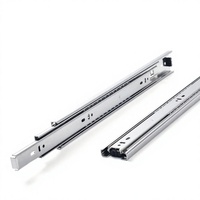 Glissières de tiroir silencieuses réglables en acier laminé à froid de 45 mm, robustes, pour cuisine, chambre, salle de sport, meubles d'extérieur et rangement - Complètes