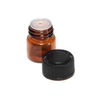 Mini flacons en verre ambré 1ML 2ML 3ML 5ML pour gouttes oculaires bouteilles d'échantillon d'huile essentielle avec bouchon à vis Carton emballé