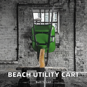 Chariot <span class=keywords><strong>de</strong></span> Jardin Multifonctionnel pour Extérieur, Chariot <span class=keywords><strong>de</strong></span> Plage et <span class=keywords><strong>de</strong></span> Pêche avec Plateau pour l'Escalade, le Jardinage et le Camping, Chariot à Roues en Métal Durable - Product Image 2