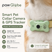 Caméra de suivi d'animaux de compagnie intelligente 7,2 x 4,5 x 3 cm 100g ABS IP66 GPS Beidou LBS 1100mAh 1080P FCC CE ROHS pour chiens et chats