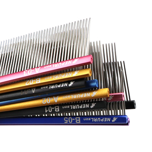 Haustier pflege Größe L Einzel kamm Stylist Aviation Aluminium ultraleichte <span class=keywords><strong>High</strong></span>-<span class=keywords><strong>End</strong></span>-Kamm Styling Hund großen Kamm ein Stück - Product Image 4